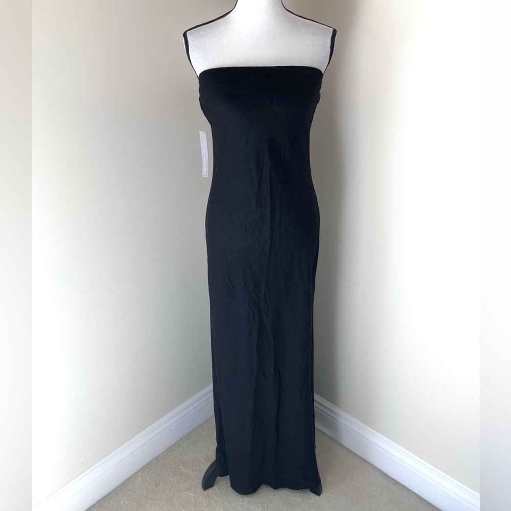 NWT Anthropologie The Fleur Strapless Maxi Slip Linen Blend Dress Size S - Picture 3 of 9